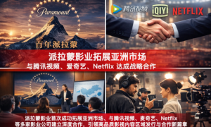 派拉蒙影业成功拓展亚洲市场，与全球多家及区域头部平台达成合作